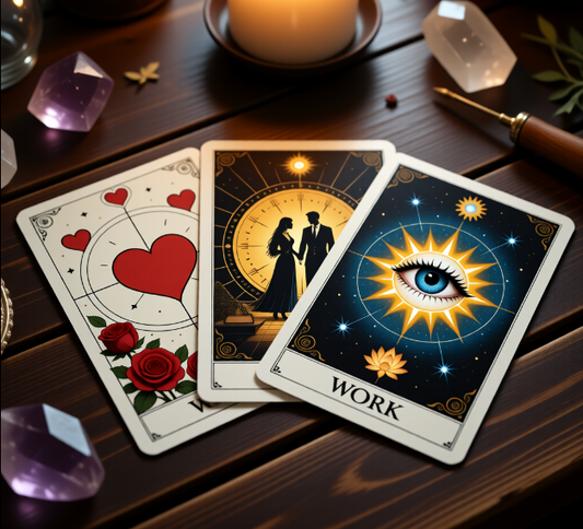 Tirage à 3 cartes : amour, travail, spiritualité