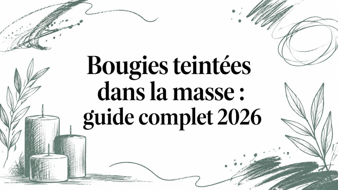 Bougies teintées dans la masse : guide complet 2026